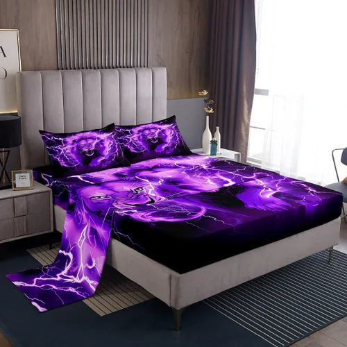Miniatura 36 de Manfei Juego de sábanas de baloncesto para niños, tamaño individual, juego de ropa de cama temática deportiva para decoración de habitación de niños