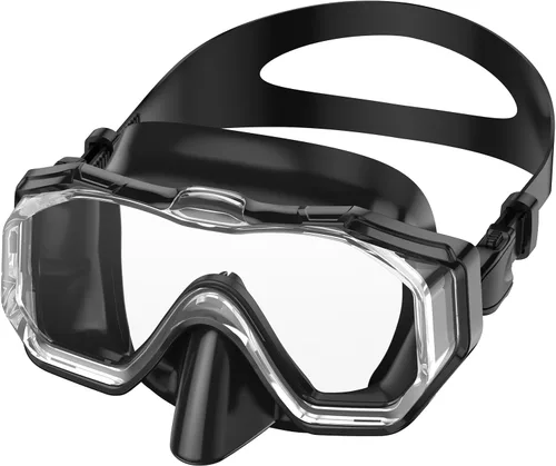 Miniatura 19 de WSTOO Adults Swim Goggles with Nose Cover to Prevent Water Inhaling, Anti-Fog Swimming Mask for Youth Men Women Negro+negro rojo