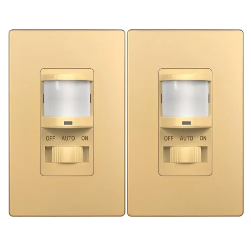 Miniatura 9 de TOPGREENER - Interruptor de luz con sensor de movimiento PIR para pared, interruptor con sensor de ocupación, requiere cable neutro, control manual