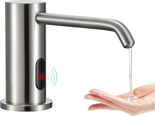 Miniatura 8 de Dispensador automático de jabón sin contacto para fregadero de cocina y baño, dispensador de jabón eléctrico integrado, sensores infrarrojos