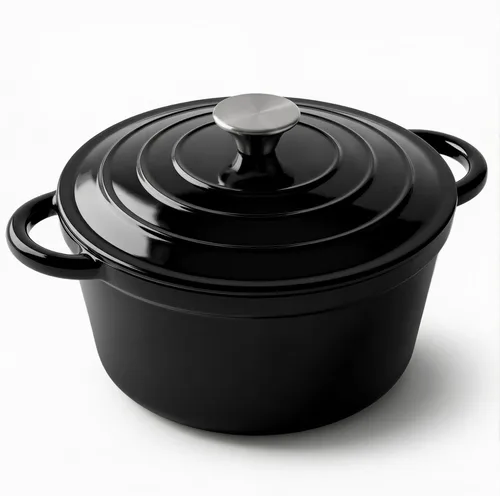 Miniatura 21 de Miereirl Olla Holandesa Esmaltada de 6.5 Cuartos con Tapa, Olla Holandesa de Hierro Fundido con Asas Dobles para Hornear Pan, Cocinar, Utensilios