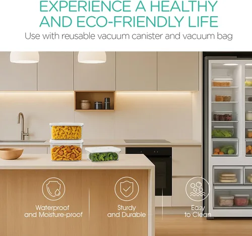 Miniatura 6 de Sellador al vacío de mano para alimentos con 3 recipientes de vacío, mini y sellador al vacío portátil para conservación de alimentos, recargable e