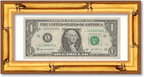 Miniatura 6 de CountryArtHouse Marco de billetes de dólar para tu primer dólar, negro con rayas rojas contemporáneas, marco de madera maciza con acrílico UV
