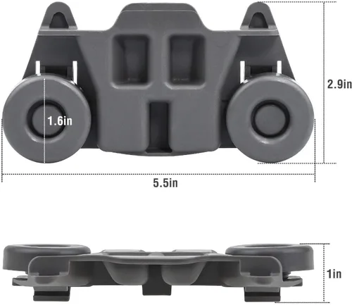 Miniatura 7 de AMI PARTS W10712394 Kit de ajustador de estante de lavavajillas y 4 unidades W10195416 Ruedas inferiores para lavavajillas Ruedas de rodillo