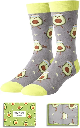 Zmart Funny Gifts for Men - Pineapple Avocado Socks for Teens, Popcorn Sushi Sauce Socks