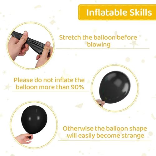 Miniatura 3 de Globos de Feliz Año Nuevo, 50 PCS 12 Pulgadas 2026 Globos Negro Dorado, Globos de Confeti Impresos de Año Nuevo para Decoraciones de Fiesta 2026