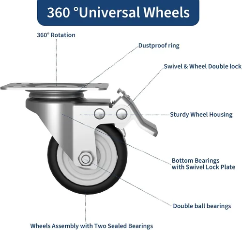Miniatura 7 de IDEALHOUSE Armario de almacenamiento móvil de 46" para garaje con puertas con cerradura - Unidad de estantería de metal resistente, organizador