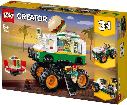 LEGO Creator 31104 Monster Burger Truck 31104 Kit de construcción, juguete de construcción genial para niños (499 piezas)