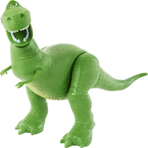 Mattel DisneyPixar Toy Story 4 True Talkers Figura Rex, 7.8 in / 19.81 cm de altura Posable, Figura de personaje parlante con apariencia auténtica