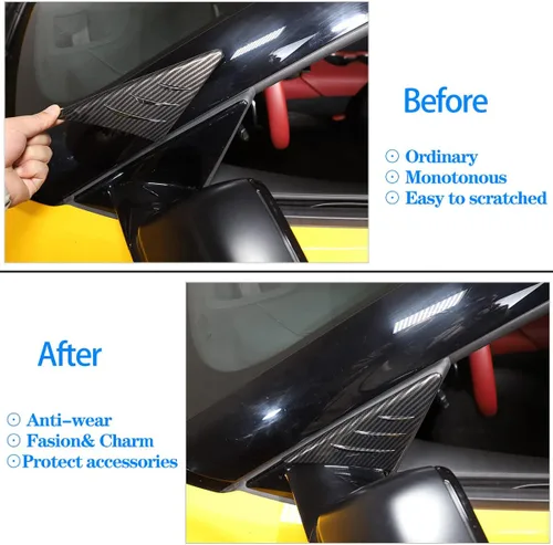 Miniatura 2 de Compatible con Toyota Supra GR A90 A91 MK5 2019-2022 2023 2024 2025 ABS retrovisor lateral de alerón adhesivo, canaliza el aire del automóvil