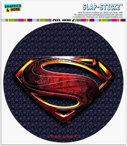 Etiqueta engomada del parachoques del círculo de la Liga de la Justicia del logotipo de Superman de la película del coche