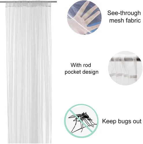 Miniatura 3 de Mosquitera para porche, patio, toldo, jardín, cortinas de tul transparente para exteriores, red de decoración para fiestas, bodas, arcos y cortinas