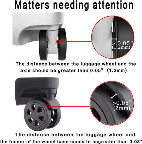 Miniatura 5 de Limpskys 48 Pcs luggage wheel covers6 Colos, luggage wheel protector, suitcase wheel covers, silicone suitcase wheel cover, wheel covers for