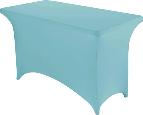 Miniatura 49 de Peomeise - Funda de mesa de elastano de 4 pies, mantel rectangular elástico de elastano (verde manzana, 4 pies)