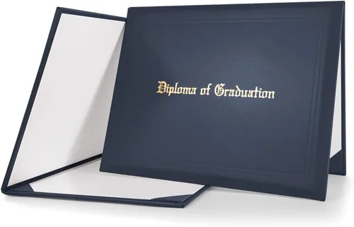 GraduationMall Cubierta impresa para diploma para certificado 8.5 x 11 pulgadas, real, paquete de 1 Azul marino