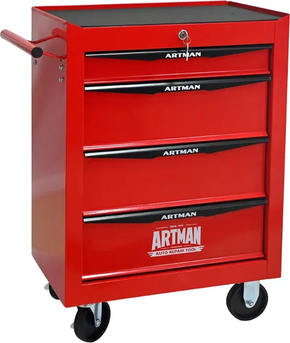 Miniatura 10 de Carro de herramientas con 7 cajones con ruedas, cofre de almacenamiento de herramientas con ruedas multifuncional, organizador de cajones con ruedas