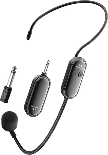 Miniatura 8 de Auriculares con Micrófono Inalámbrico, Sistema de Micrófono y Altavoz de Cabeza UHF, Auriculares Profesionales con Amplificador de Voz y Micrófonos