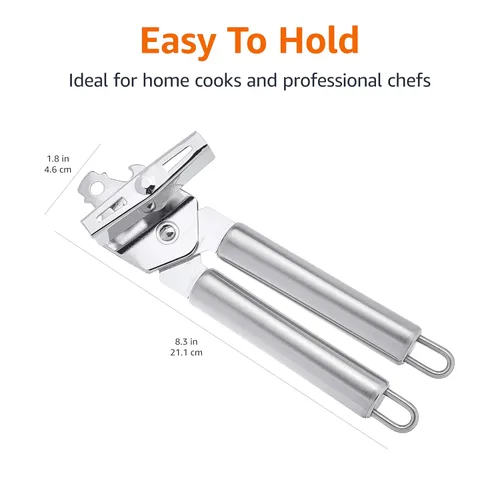 Miniatura 3 de Amazon Basics Abrelatas, acero inoxidable resistente