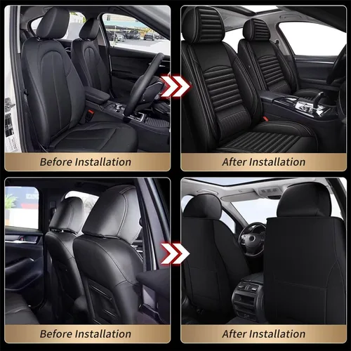 Miniatura 7 de TTX LIGHTING Fundas de asiento de piel sintética de alta calidad para Subaru Crosstrek 2016-2025 2026 Impermeables, compatibles con bolsas de aire