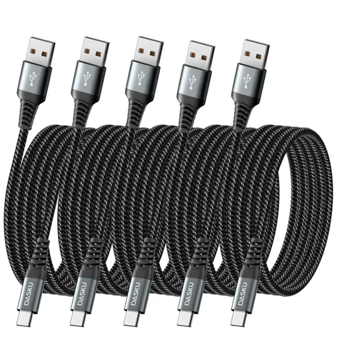 Miniatura 25 de Cable USB C a USB C extra largo de 100 W [paquete de 15 pies/2 unidades] Cable de carga rápida compatible con iPhone 17/17 Pro Max, iPhone 16 Negro