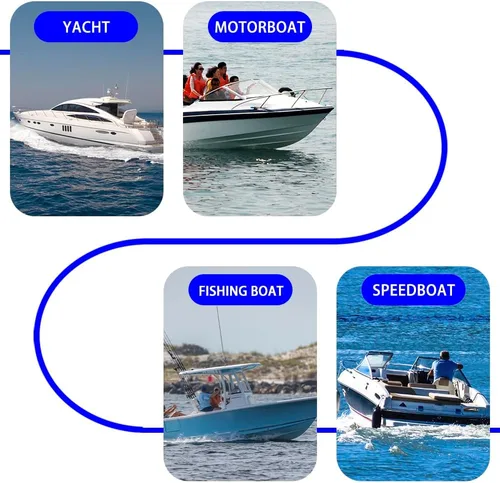 Miniatura 4 de Pactrade Marine Luces de Navegación para Barco Omnidireccionales - Luz LED Blanca de Popa de 8.25 Pulgadas (Montaje en Superficie, Base Fija)