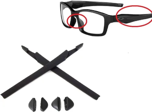 GALAXYLENSE Almohadillas de nariz y orejeras para Oakley Crosslink negro OX8118 OX8027 OX8029 OX8030 OX8031 OX8033 OX3149 OX3128