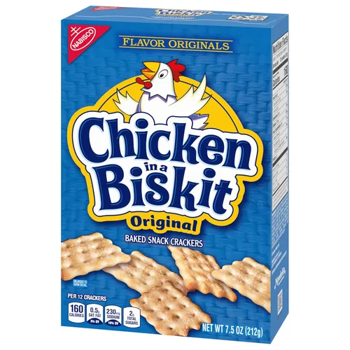 Miniatura 13 de Chicken in a Biskit Galletas horneadas originales, aperitivos a granel, 6 cajas de 7.5 onzas