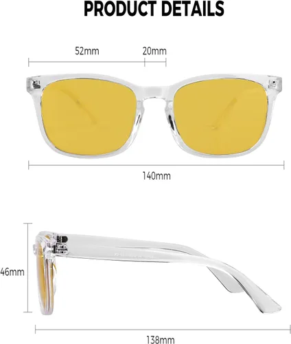 Miniatura 7 de bluelightblockingeyeglasses Lente de visión nocturna rosa/amarilla A04