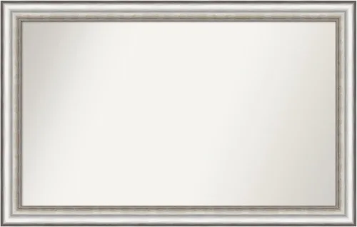 Miniatura 422 de Amanti Art Espejo de baño plateado para sobre el fregadero, 26 x 26 pulgadas, espejo cuadrado de plata antigua, marco de madera tradicional mediano