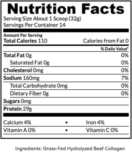 Miniatura 4 de True Nutrition Polvo de colágeno hidrolizado, alimentado con pasto, carne de res criada en pasto, 1.13 oz de proteína de colágeno por porción
