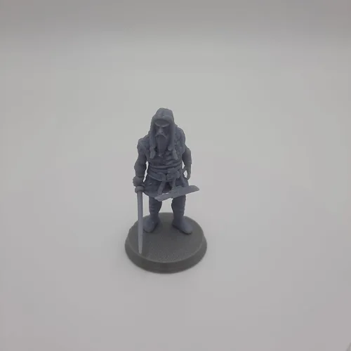 Miniatura 9 de Guerrero vikingo - RPG - Calabozos y Dragones - DND - Pathfinder - Destino de las norias - Figurita en miniatura (gris/sin pintar) (Bjorn)
