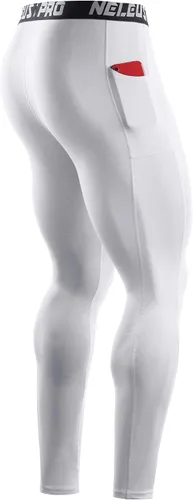 Miniatura 5 de NELEUS Pantalones de compresión Dry Fit para hombre con bolsillo para teléfono