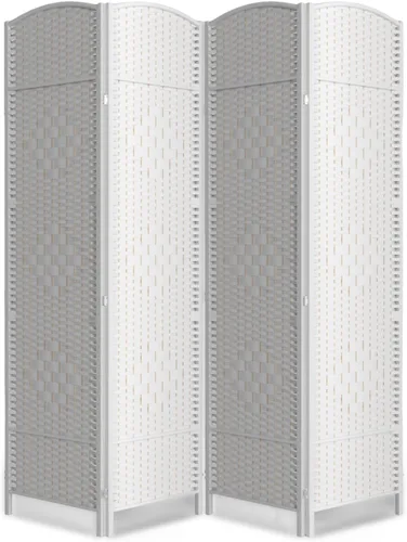 Miniatura 13 de Divisor de habitación de 4 paneles, pantalla de privacidad plegable de 6 pies, divisor de pared de panel plegable extra ancho con divisor de pared