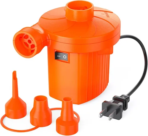 Miniatura 9 de Electric Air Pump for Inflatables,Portable Quick-Fill Air Pump with 3 Nozzles,110-120V, Inflator & Deflator Pumps for Outdoor Camping, Air Mattress