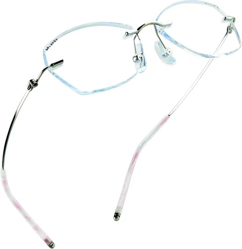 Miniatura 20 de LifeArt Lentes de lectura con bloqueo de luz azul sin montura con lente personalizada que reducen la fatiga ocular con diamantes elegantes