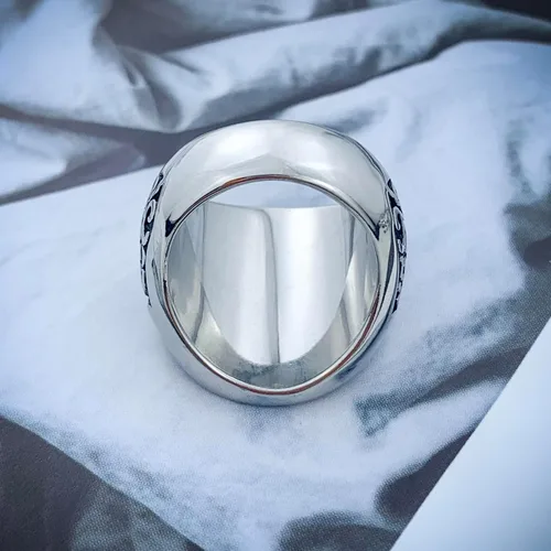 Miniatura 3 de EZUY GNAY Anillo de lobo para hombre, joyería de acero inoxidable, anillo vikingo, anillo de moda, cazador, cabeza de lobo, regalo para hombres