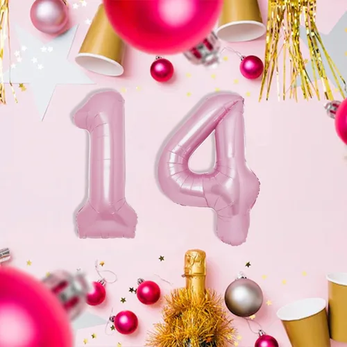 Miniatura 6 de Globos gigantes de 40 pulgadas de color rosa intenso con el número 34, gigantes, gigantes, gigantes, enormes de papel de aluminio de Mylar
