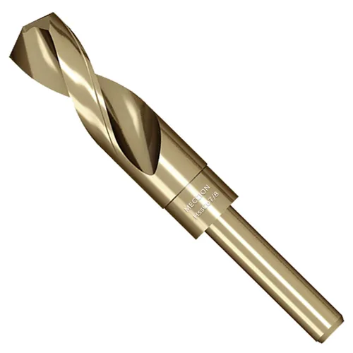 Miniatura 34 de Meccion Broca de cobalto 9/16 pulgadas, acero de alta velocidad, M35, vástago reducido, broca helicoidal para metal, hierro fundido, acero