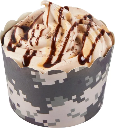 Miniatura 36 de Restaurantware Paquete de 200 moldes de papel para cupcakes de 3.38 onzas, resistentes a la grasa, festoneados para horno, elegantes tazas