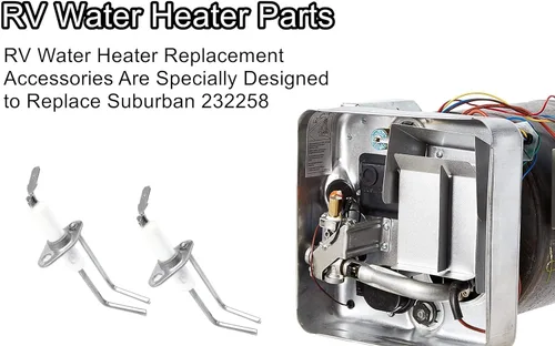 Miniatura 3 de Ensamble de electrodo de 2 puntas compatible con Suburban 232258, piezas para calentador de agua RV para modelos Suburban Sw6de Sw10de SW, sonda