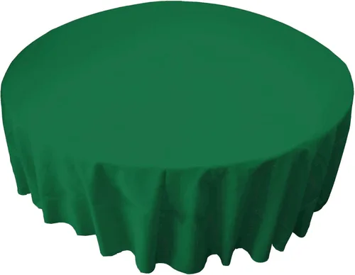 Miniatura 160 de LA Linen - Mantel redondo lavable de popelina de poliéster, resistente a manchas y arrugas, 51", mantel de tela para comedor, cocina, fiesta, Negro