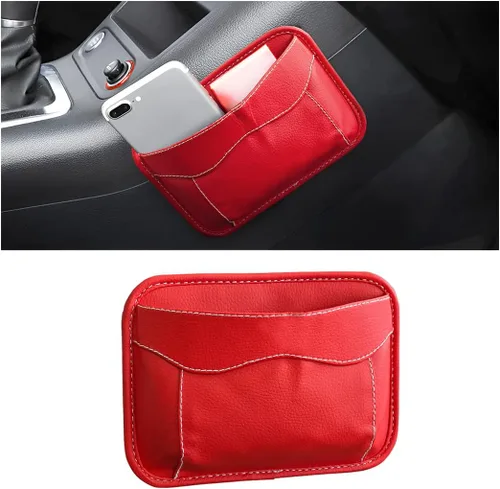 Miniatura 9 de Moly Magnolia Organizador de bolsillo lateral para asiento de automóvil, bolsa de almacenamiento de piel sintética con bandera estadounidense