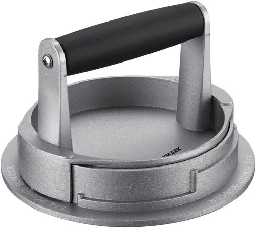 Westmark Hamburguesera, ajustable para 3 tamaños diferentes de hamburguesas: 1/4 libra, 1/3 libra y 1/2 libra, aluminio/plástico, vario,