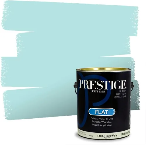 Miniatura 106 de Prestige Paints. - Base y pintura para exteriores en un solo galón, 1 galón. plano, comparable con Sherwin Williams Topsail. SW6799-PCM