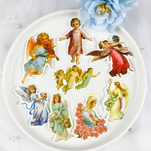 Miniatura 6 de Calcomanías católicas religiosas, paquete de calcomanías de fe y cruz de la Biblia religiosa, regalos para adultos, adolescentes y niños, 60 Jesús a