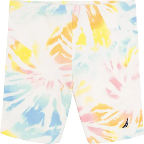 Nautica Pantalones cortos de bicicleta activos para niña, elastano suave y elástico con cintura plana y diseño de logotipo