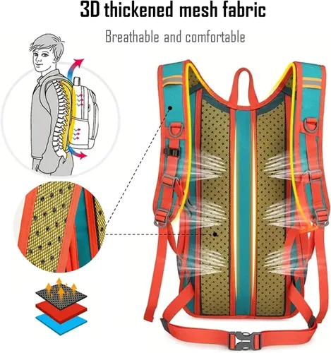 Miniatura 7 de Mochila ligera de hidratación para ciclismo, mochila de gran capacidad para viajes, senderismo, escalada, esquí, correr, para hombres y mujeres