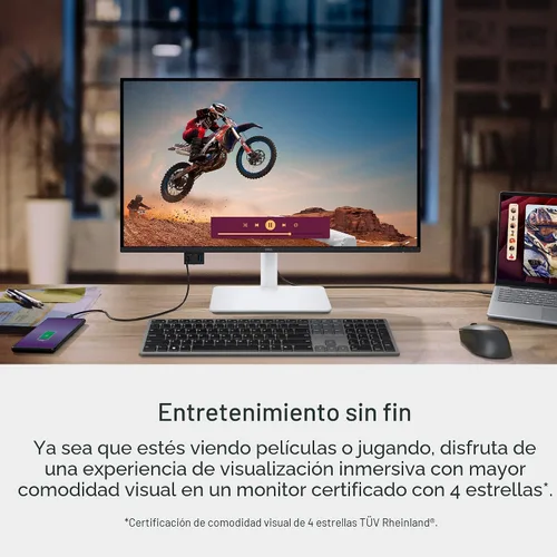 Miniatura 2 de Dell Monitor USB-C 27 Plus 4K - S2725QC - Pantalla 4K de 27 pulgadas (3840 x 2160) 120Hz 16:9, AMD FreeSync Premium, sRGB 99%, altavoces integrados