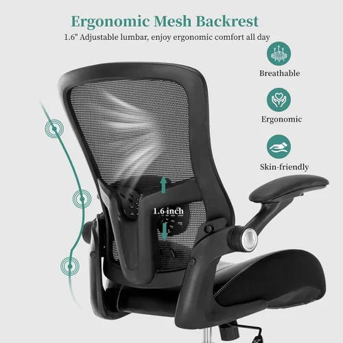 Miniatura 4 de Silla de oficina grande y alta de 400 libras, silla de escritorio para computadora resistente con asiento ancho de espuma de modelado 3D, silla