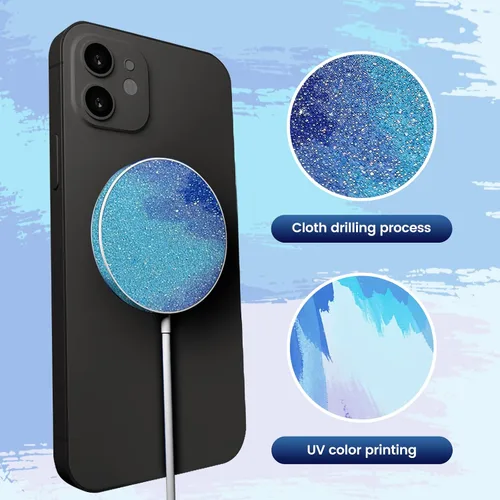 Miniatura 4 de Cargador inalámbrico de 15 W Max Bling MagSafe Charger Pad tipo C Certificado Qi iPhone 13/14/12/SE/11/X/XR, AirPods; Galaxy Note S21/S20/S10/S9